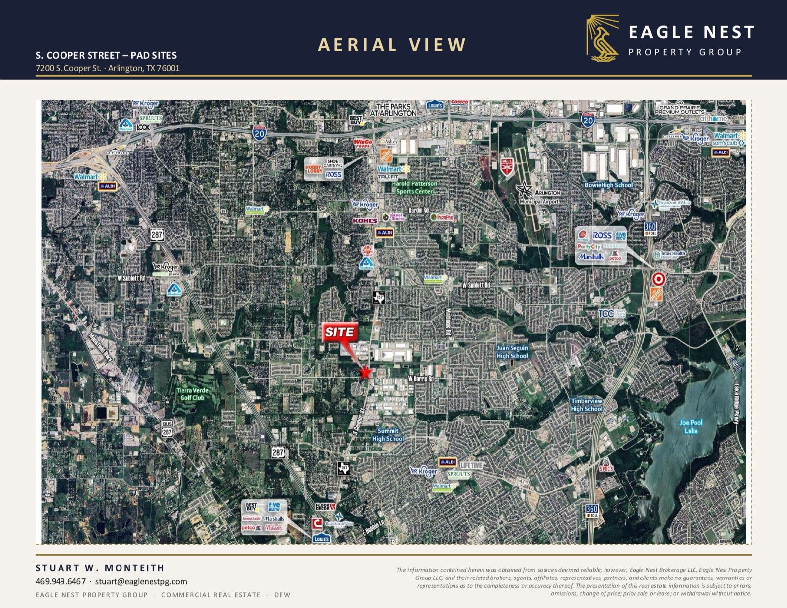 Regional aerial view around Arlington, Texas