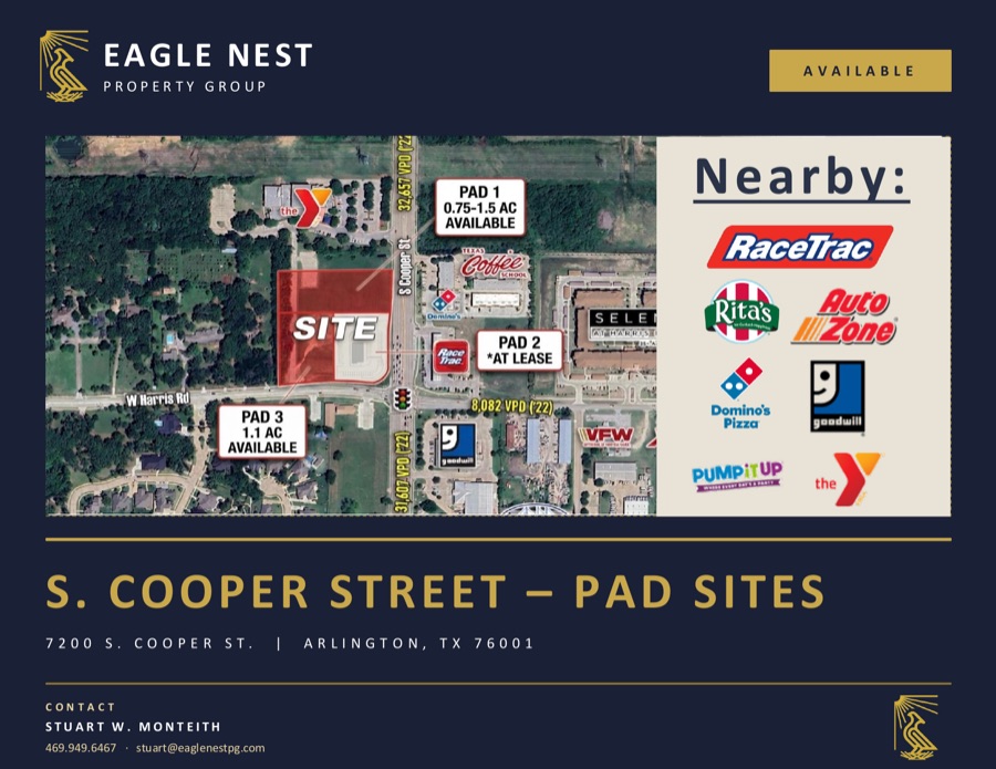 S. Cooper Street – Pad Sites